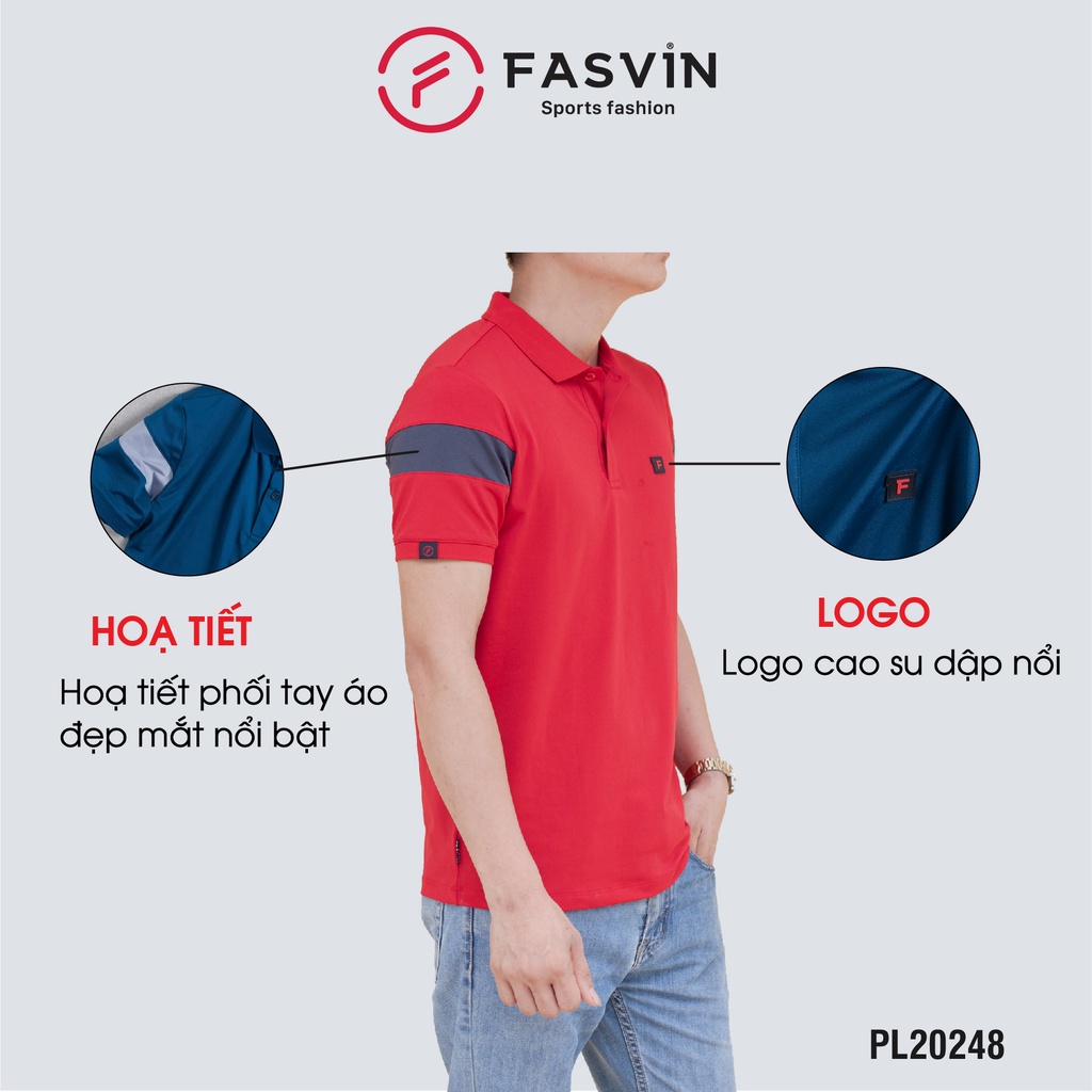 Áo polo nam Fasvin PL20248.HN chất thun lạnh coolmax thoáng mát trẻ trung năng động | BigBuy360 - bigbuy360.vn