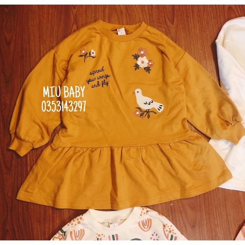 Váy nỉ da cá bé gá nhiều màu du xịn