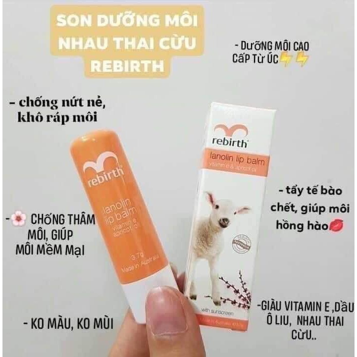 Son Dưỡng Môi Nhau Thai Cừu Rebirth -  Xuất xứ Úc