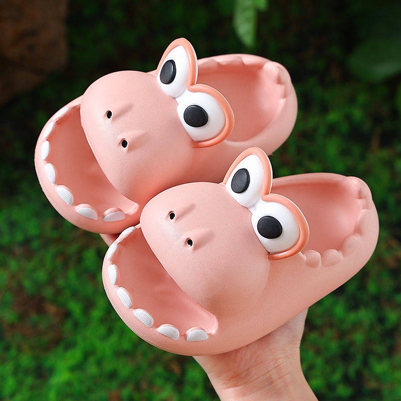 Dép Quai Ngang Họa Tiết Khủng Long Thiết Kế Mới Thời Trang Mùa Hè Cho Bé Trai