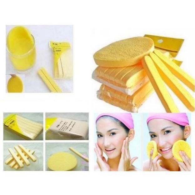 [FREESHIP❤️] Bọt Biển Rửa Mặt - Bông Nở Rửa Mặt (Gói 12 Miếng)