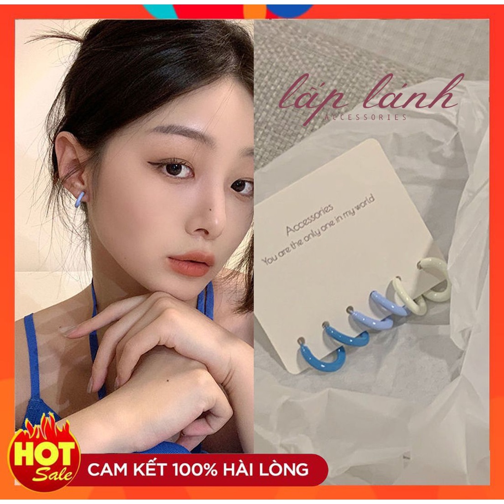 [HOT] SET BÔNG TAI 3 ĐÔI XANH TRẮNG PHONG CÁCH XUÂN HÈ THỜI TRANG CÁ TÍNH NỔI BẬT DOUIN HÀN QUỐC 222BT077