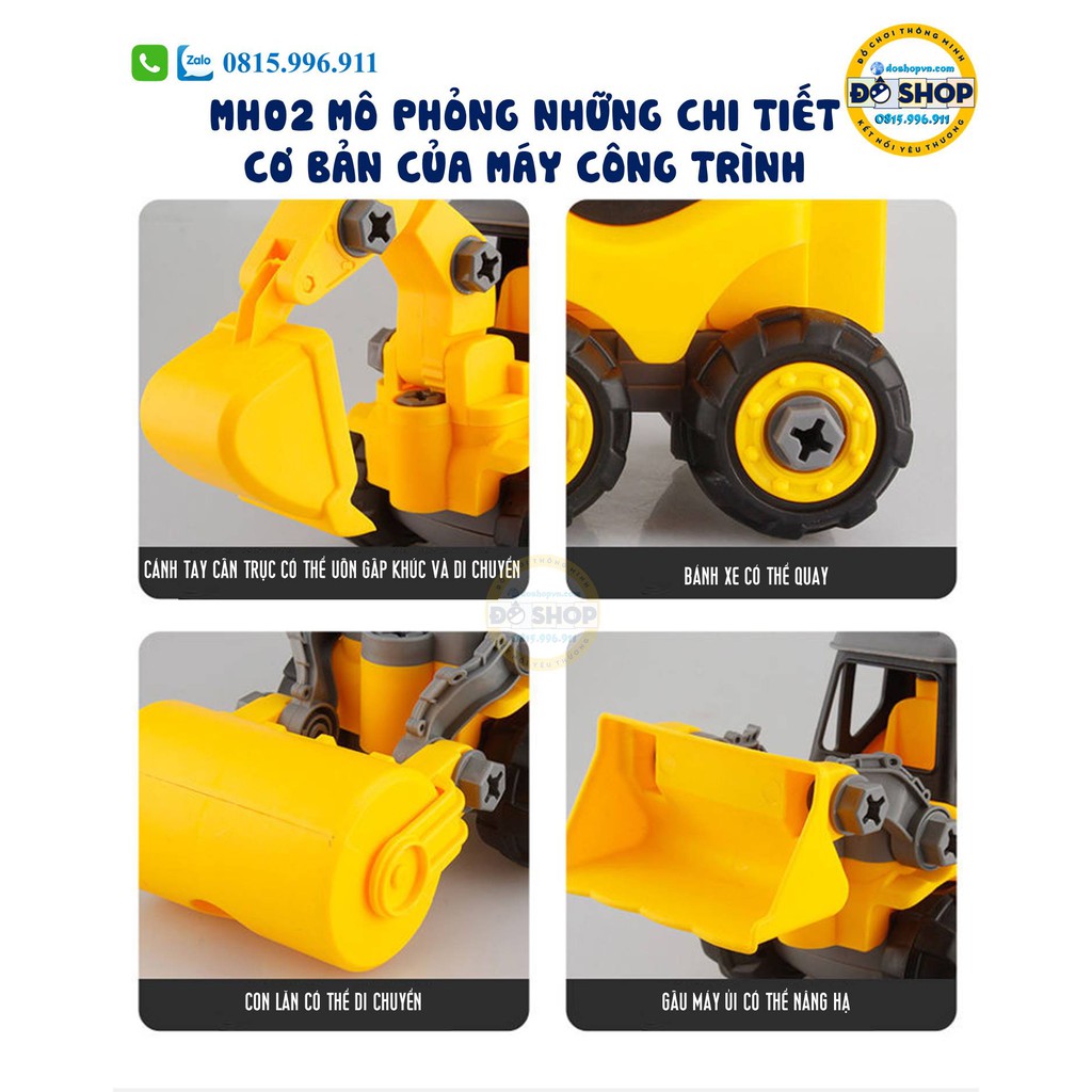 Đồ Chơi Lắp Ráp Mô Hình Xe Công Trình Cao Cấp Hành Cho Bé - Đô Shop