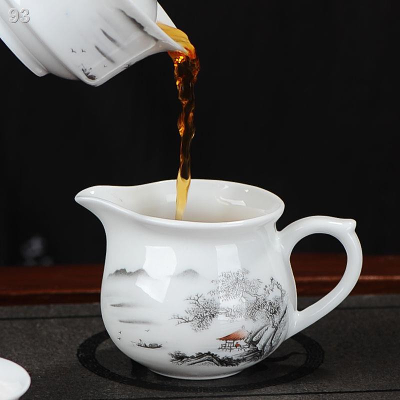 Wsứ công lý sứ cao trắng sứ lớn trà xanh nước biển sứ trắng Bộ trà Kungfu chịu nhiệt đồ dùng trà đạo phụ kiện