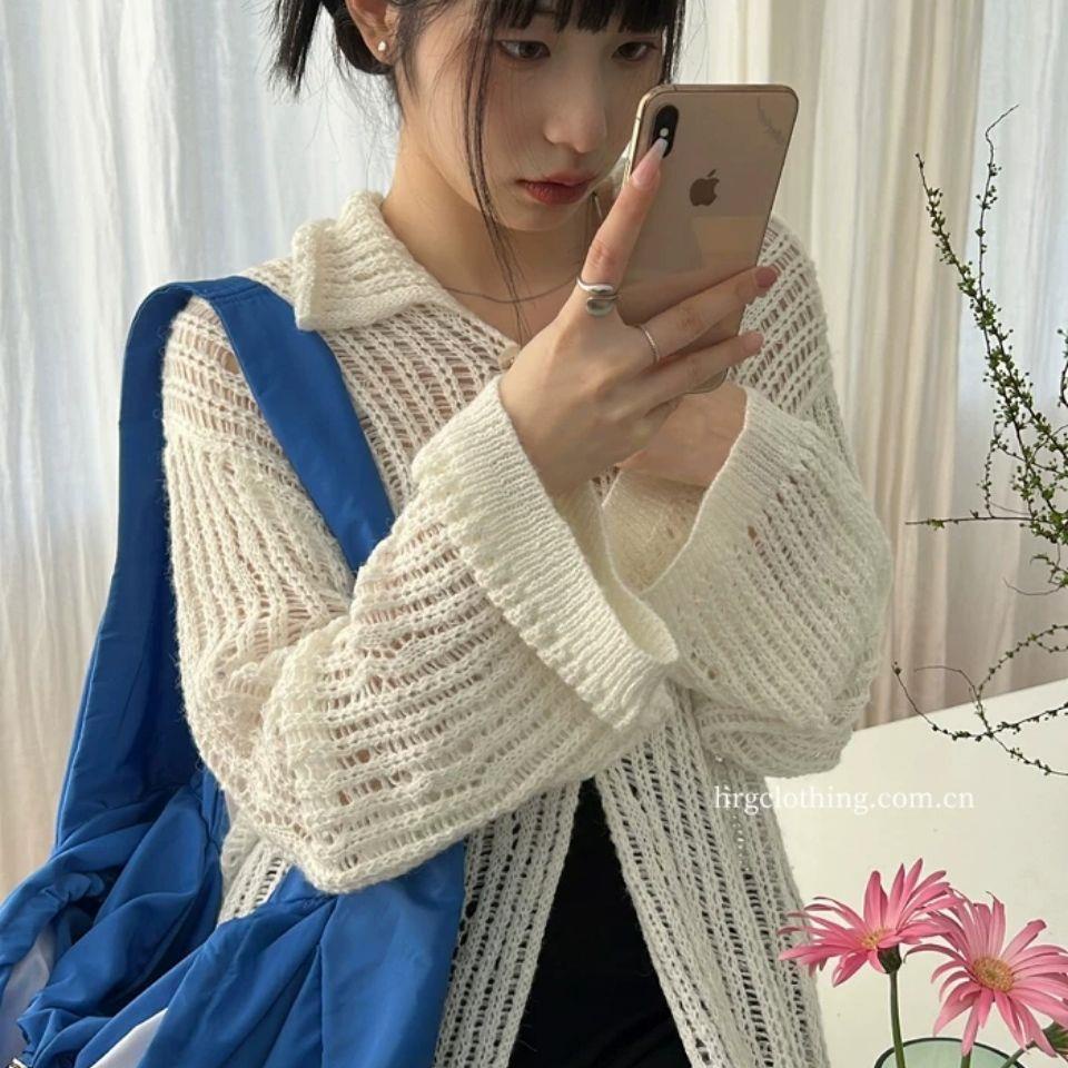 Áo khoác cardigan dệt kim mỏng chống nắng phong cách Nhật Bản thời trang mùa hè dành cho bạn nữ 2022