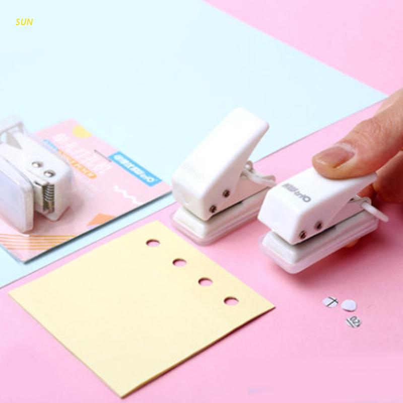 Dụng cụ bấm lỗ đơn cầm tay mạnh mẽ dùng được cho 8 tờ thích hợp cho học sinh