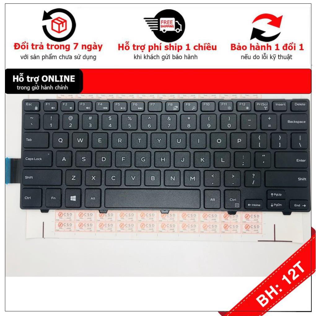 [BH12TH] Bàn phím Laptop Dell 14-3000 series 3441 3442 3443 3451 3445 3458 3451 5581 5471 Loại Zin Có Đèn LED Bàn Phím