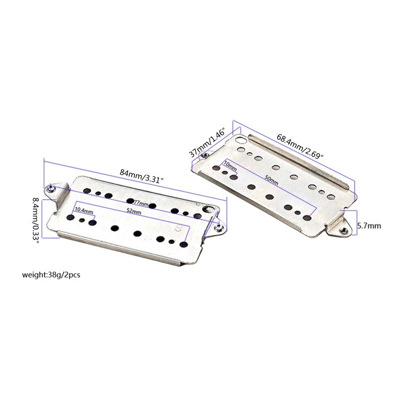 Bộ 2 Bệ Pickup Đàn Guitar Bằng Kim Loại Bền