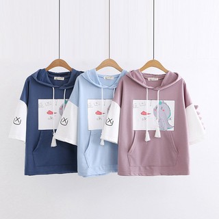 Áo Thun Hoodie Nữ Kiểu Nhật Bản K233