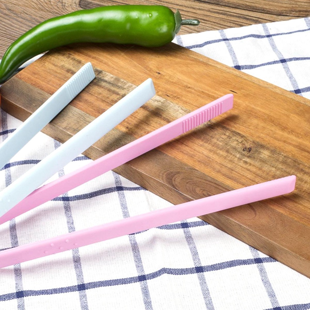 Kẹp Gắp Thức Ăn Bằng Silicone Cách Nhiệt Với Tay Cầm Dài Tiện Dụng