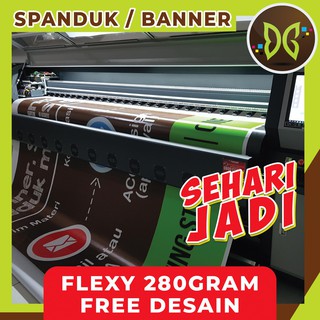 Image of Cetak Spanduk Flexy 280 Gram High Ressolution / Print Spanduk Gratis Jasa Design