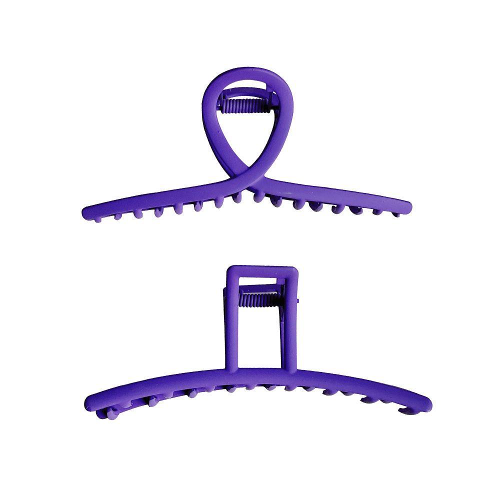 Kẹp Tóc Kim Loại Thiết Kế Hình Học Màu Tím Thanh Lịch