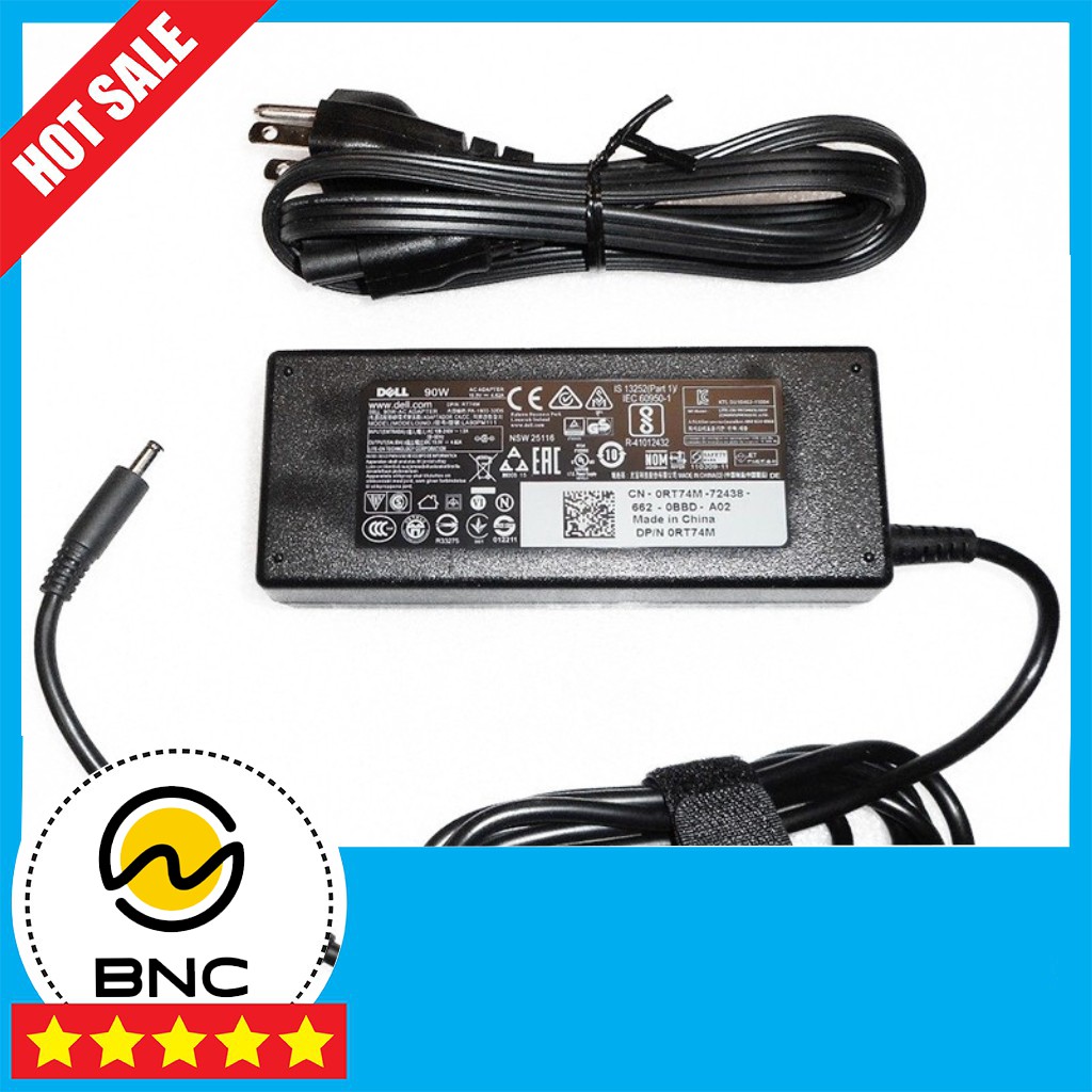 [ZIN] Sạc Laptop Dell Chính Hãng - ZIN , Chân Kim Nhỏ 19.5v-3.34a ( Chân Tròn Nhỏ Có Kim Ở Giữa) đường kính đầu sạc Ø4.5