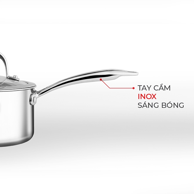 Quánh Inox 3 lớp cao cấp đáy liền Trimax XS EL-3745 size 16cm