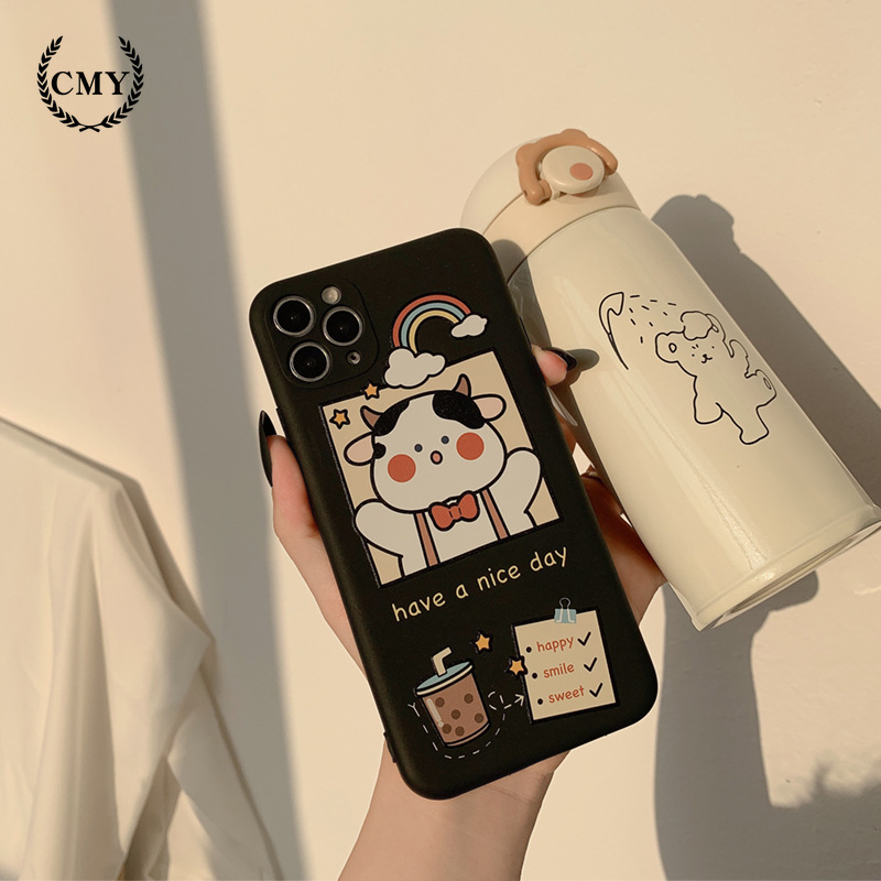 Ốp lưng silicon in hình chú bò dành cho iPhone11/11Pro 11pro Max X XR XS XS MAX 7 8 plus SE | BigBuy360 - bigbuy360.vn