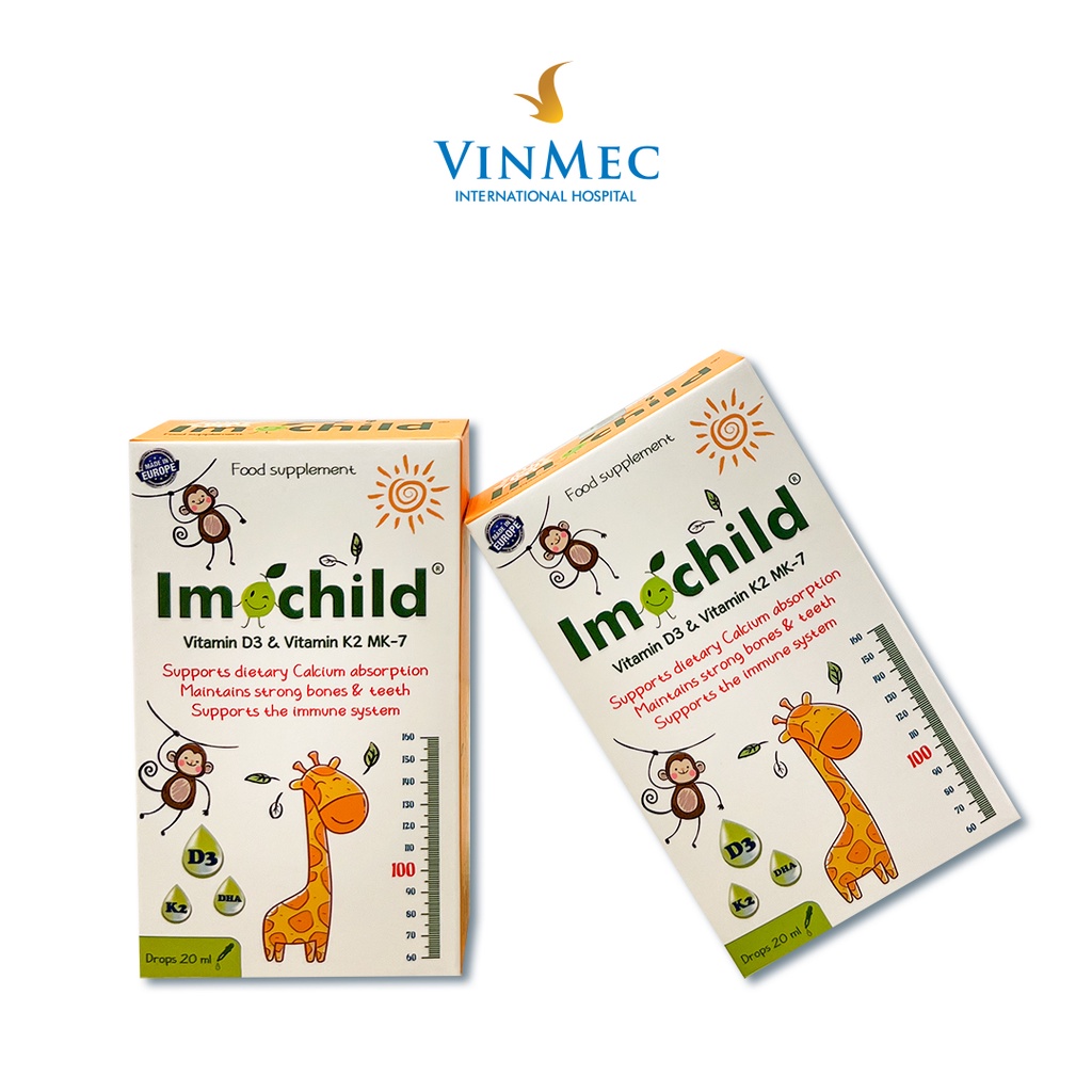 Siro bổ sung Vitamin D3 và K2 Imochild lọ 20 ml tại Vinmec - dùng được cho trẻ sơ sinh