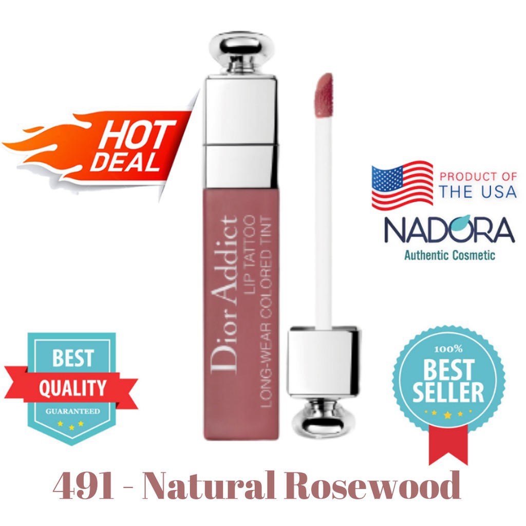 Son xăm Dior Addict Lip Tatoo #491 Natural Rosewood