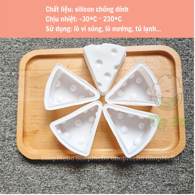 KHUÔN SILICON LÀM PUDDING/ THẠCH RAU CÂU HÌNH PHÔMAI/ PHOMAI/ PHÔ MAI (khuôn đơn và khuôn 8)