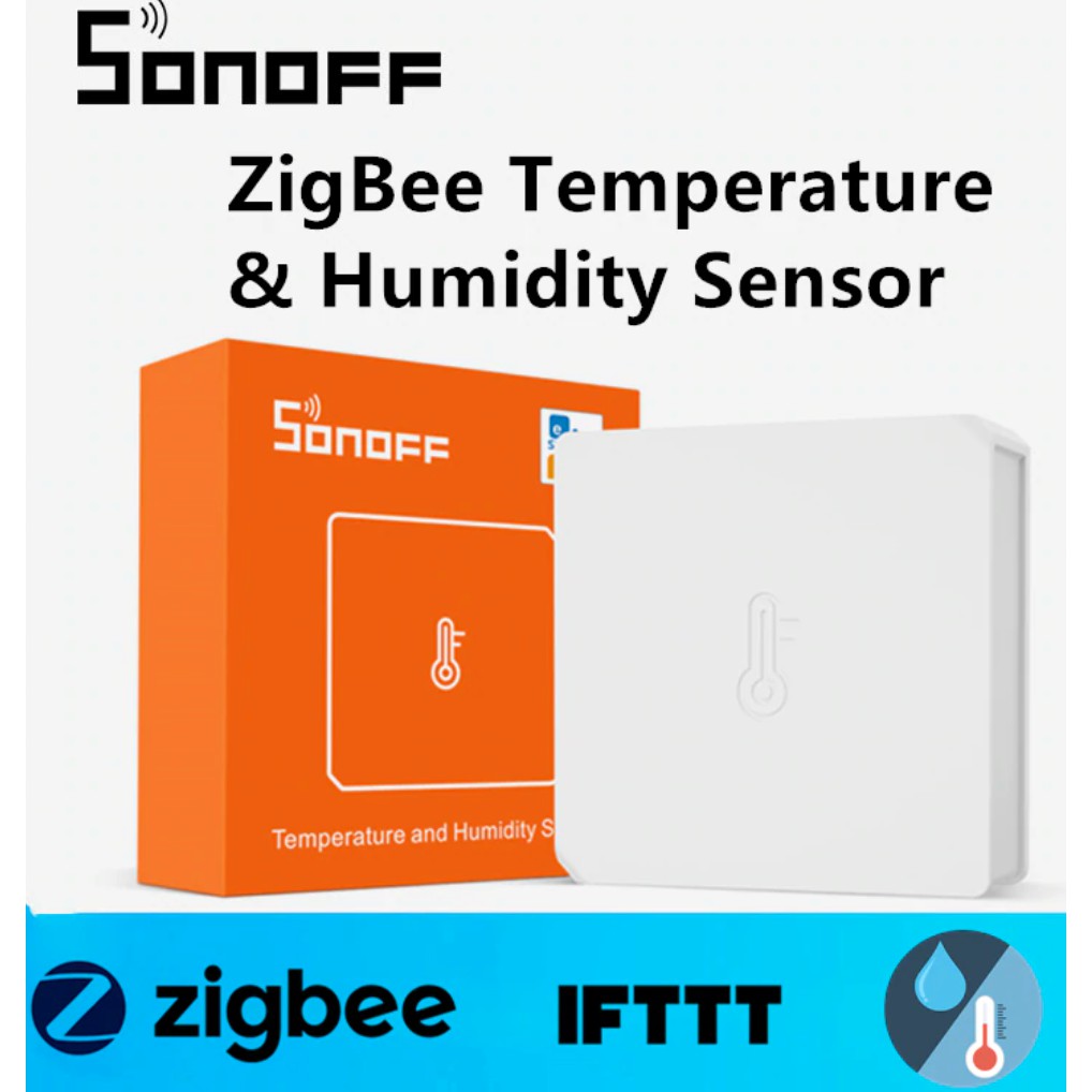 Cảm biến nhiệt độ thông minh Zigbee Sonoff SNZB-02 kết nối với Bộ trung tâm Sonoff Zigbee ZBBridge qua App eWelink