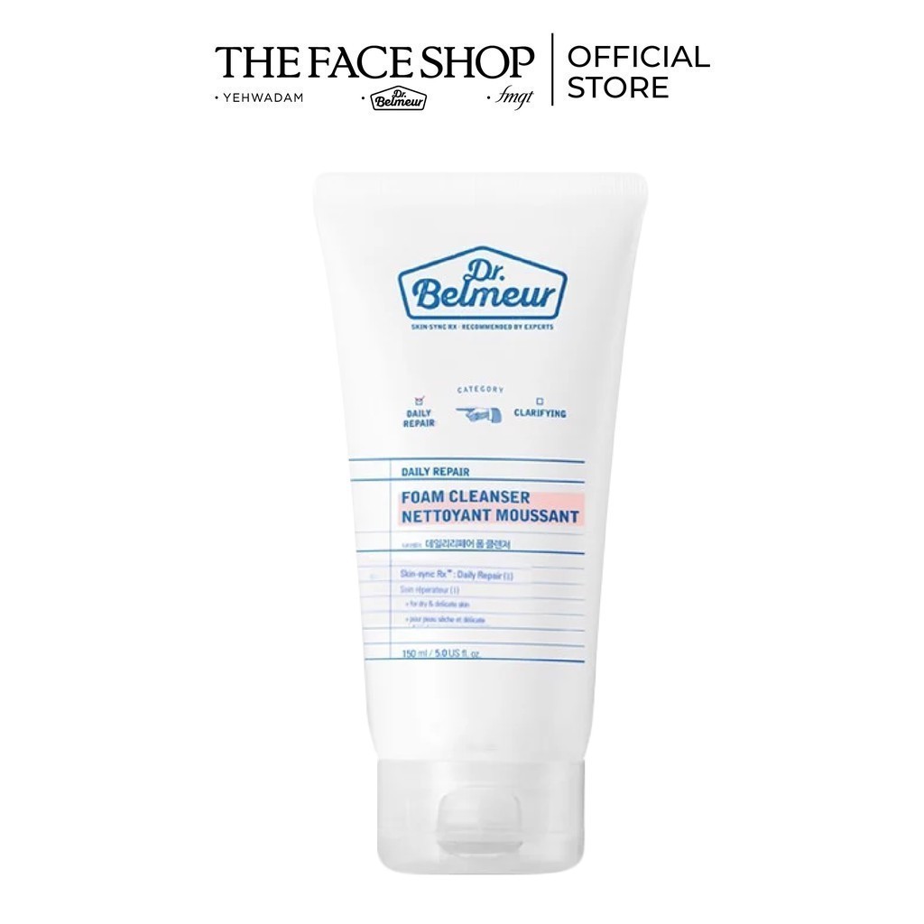 Combo Sữa Rửa Mặt Dịu Nhẹ TheFaceShop Dr.Belmeur Daily Repair Foam Cleanser 150Ml & Mặt Nạ Real Nature Lemon 20g | BigBuy360 - bigbuy360.vn