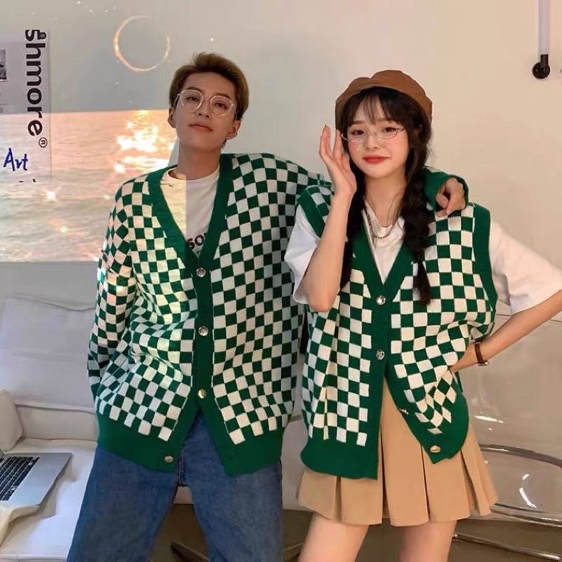 ÁO KHOÁC HOẠ TIẾT BÀN CỜ