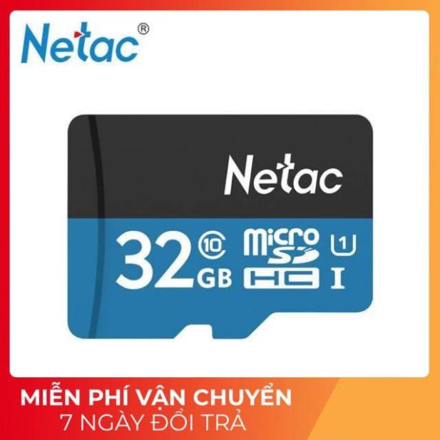 Thẻ Nhớ Micro Sd Netac Blue 32Gb Cho Camera Wifi Class 10 UHS-1