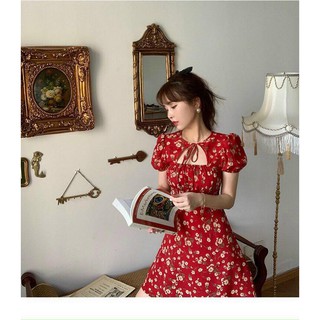 LIMA DRESS - ĐẦM CỔ CỘT NƠ HOA