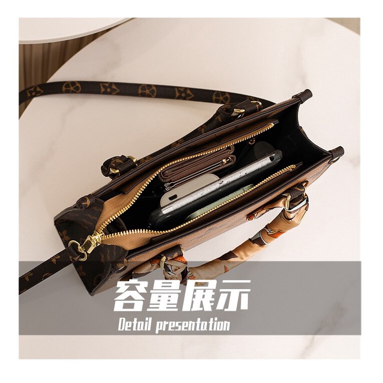 Túi xách JASMIN NOIR dáng vuông cỡ lớn in họa tiết hoa thời trang cho nữ