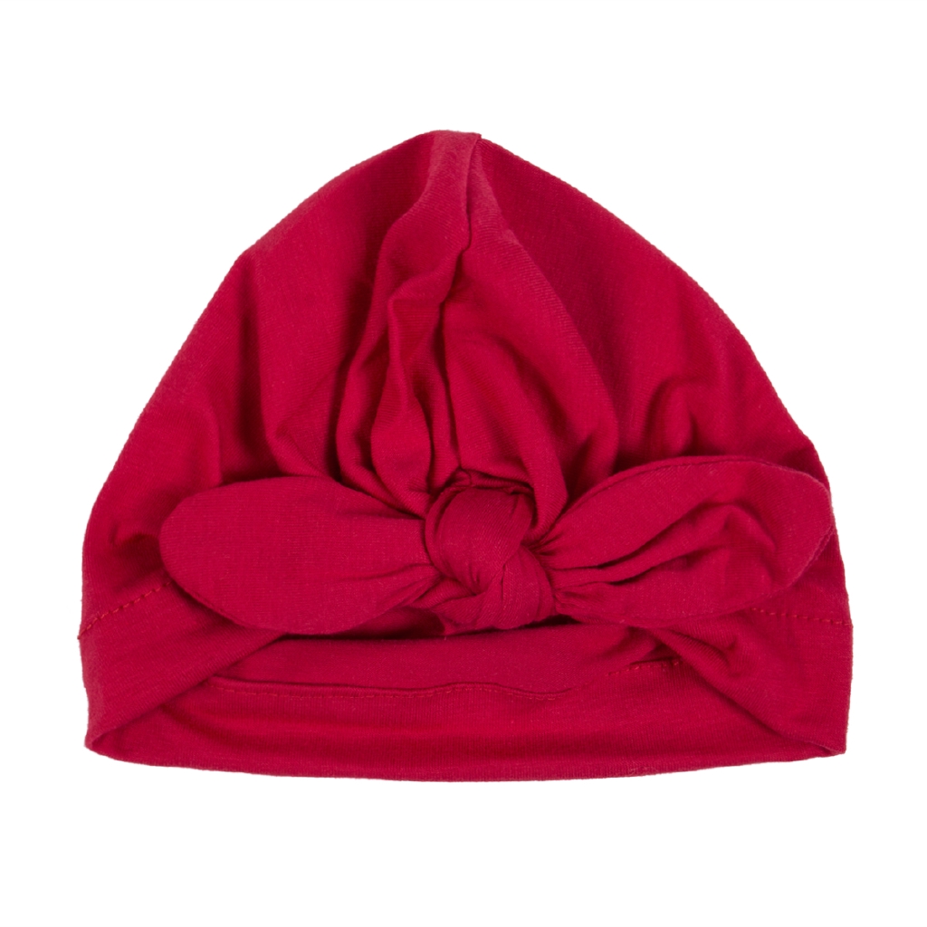 Mũ cotton thắt nơ xinh xắn cho trẻ sơ sinh