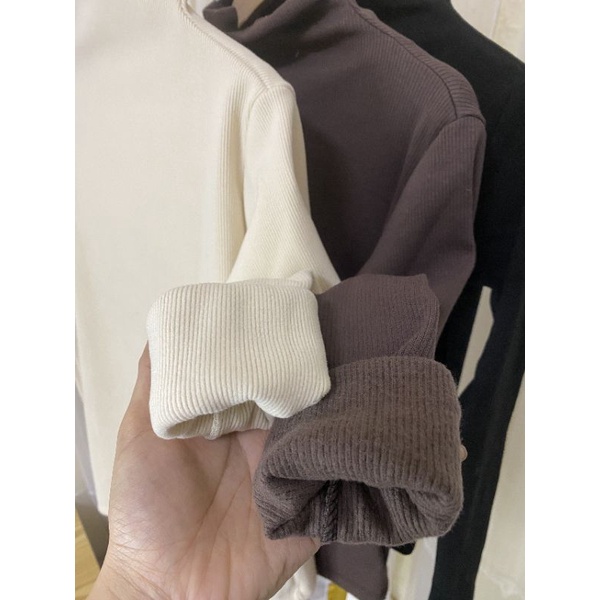 Áo Len Cổ Cao Nữ Trơn Chất Nhung Tăm Dày Dặn Có Size - Hl | BigBuy360 - bigbuy360.vn