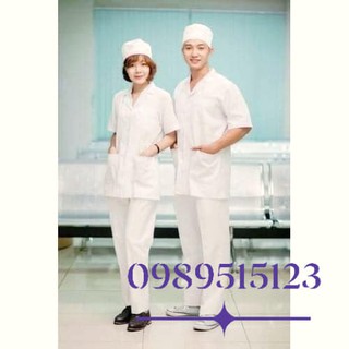 Bộ quần áo y tá, áo blouse trắng nữ y tá, điều dưỡng