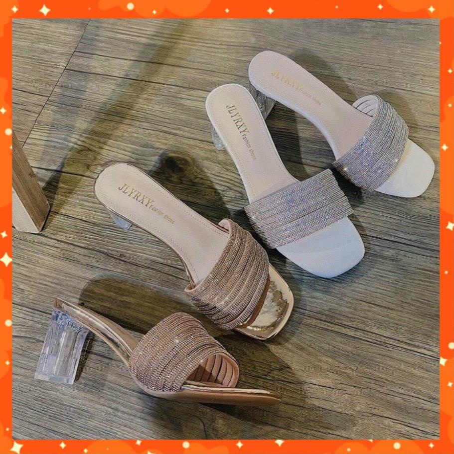 GUỐC DÂY XOÀN LẤP LÁNH SIÊU XINH 6CM ĐẾ TRONG SUỐT Hot