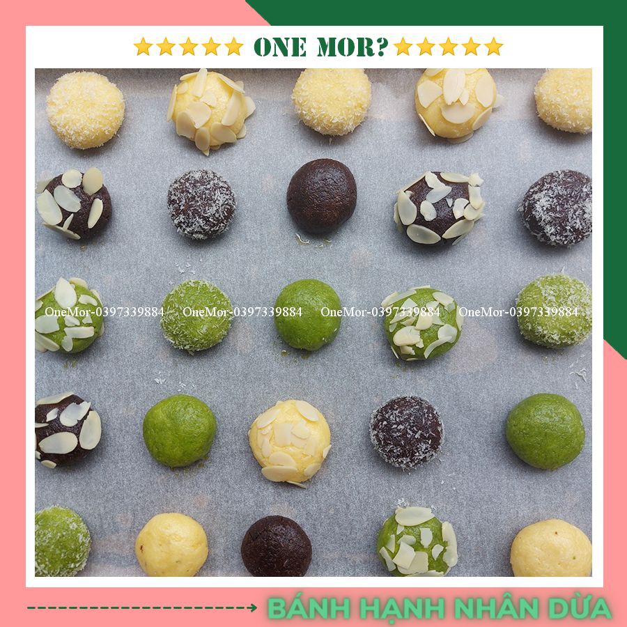 Bánh ăn kiêng giảm cân, Bánh Cookies Hạnh Nhân Dừa nguyên cám 100% thơm ngon | OneMor