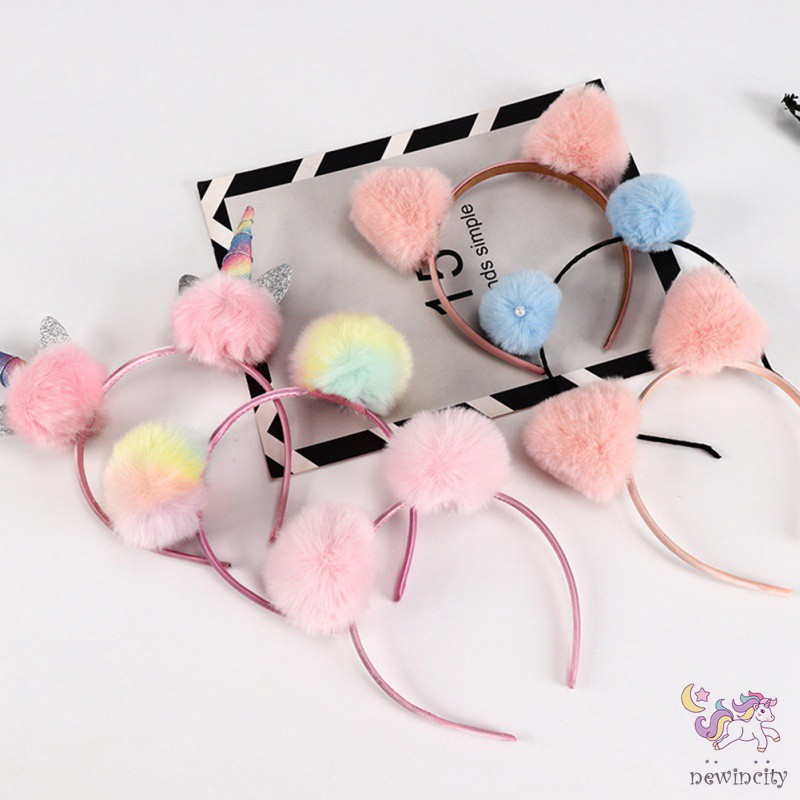 Băng Đô Cài Tóc Hình Tai Mèo Đáng Yêu Cho Bé Gái