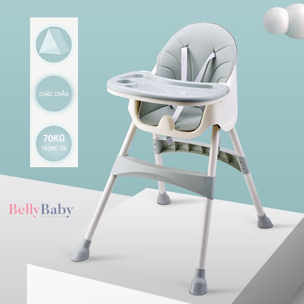 Ghế Ăn Dặm BellyBaby BB105 Có Bánh Xe Siêu Tiện Lợi - Nhập Khẩu Chính Hãng Dành Cho Bé - BellyBaby