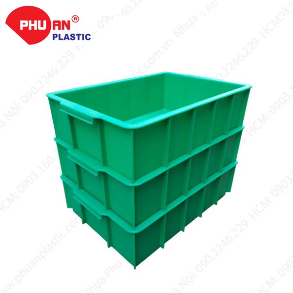 Thùng nhựa đặc YM003 KT  445 x 305 x 125 mm (giao màu ngẫu nhiên)