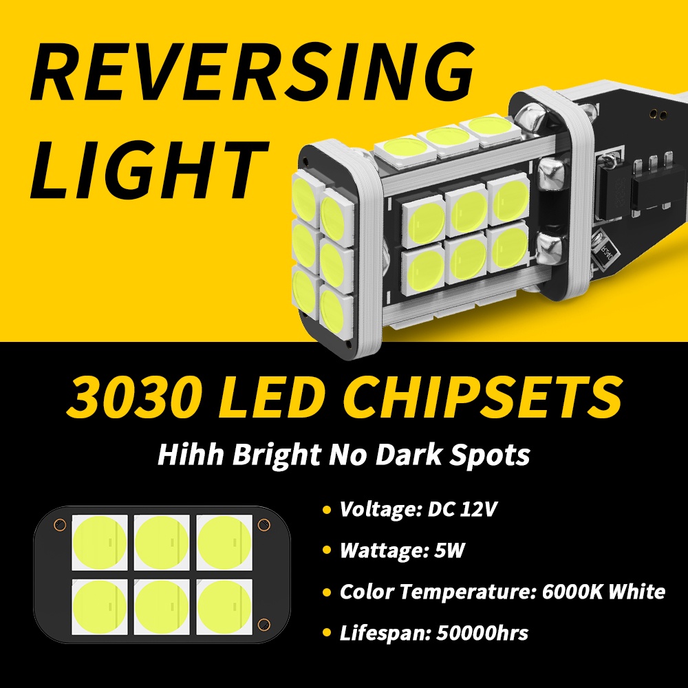Bộ 2 Đèn LED T15 3030 24SMD Chất Lượng Cao Cho Xe Hơi