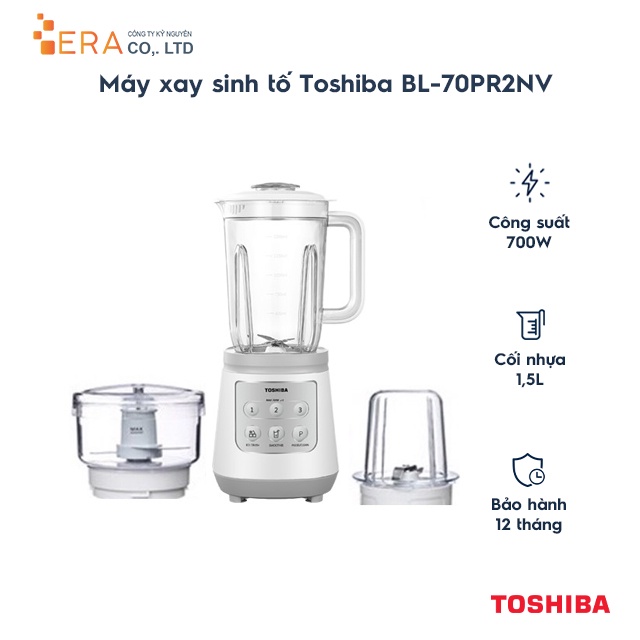 [Mã ELHA22 giảm 6% đơn 300K] Máy xay sinh tố Toshiba BL-70PR2NV