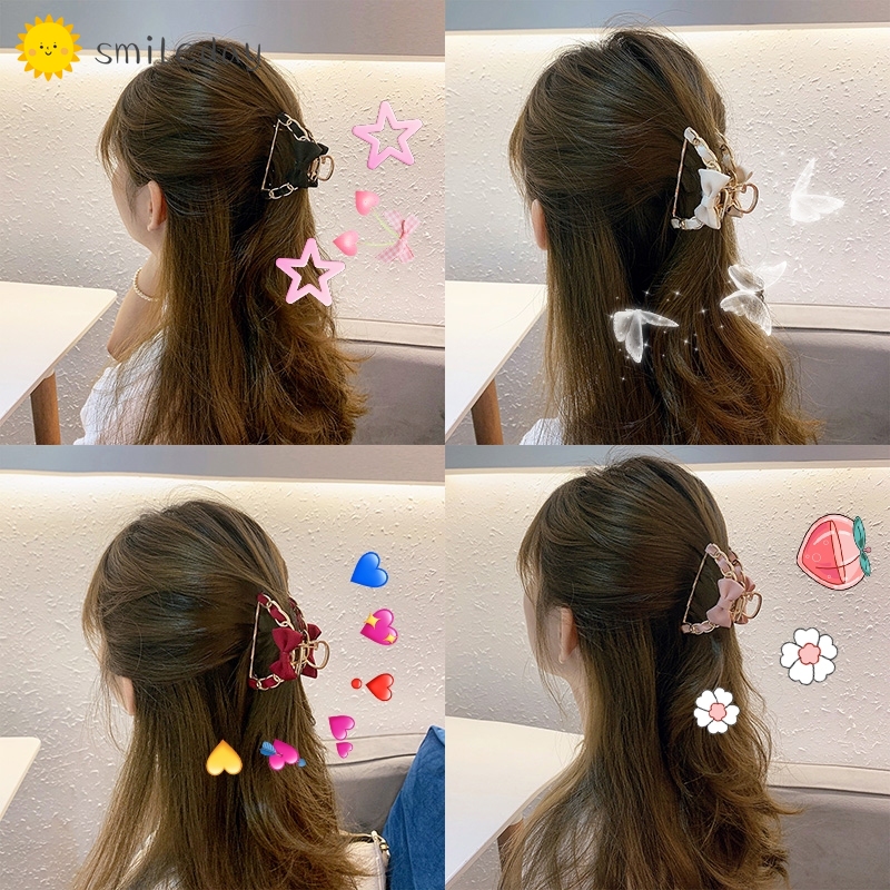 Kẹp tóc kim loại trang trí hình nơ bướm thanh lịch dành cho nữ