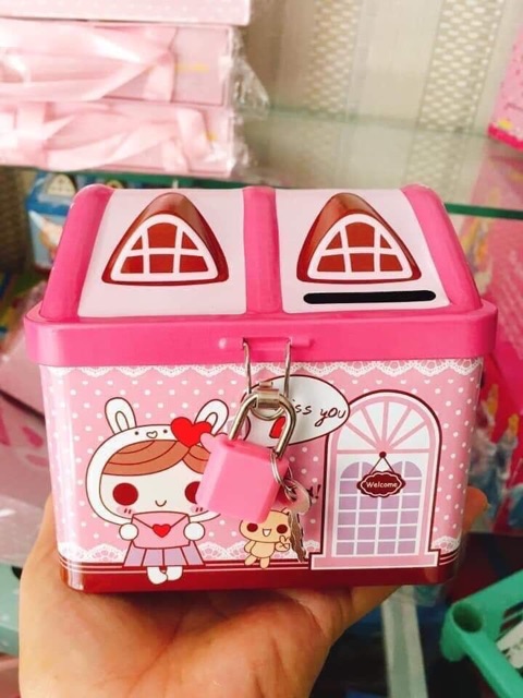 Két Sắt Mini Hình Ngôi Nhà Siêu Xinh Cho Bé