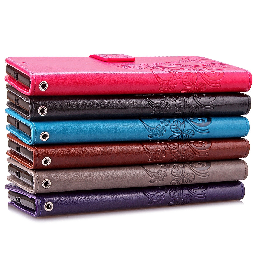 Bao Da Điện Thoại Nắp Gập Từ Tính Dập Nổi Họa Tiết Cỏ Bốn Lá Dành Cho Xiaomi Redmi 5 Plus Note Pro