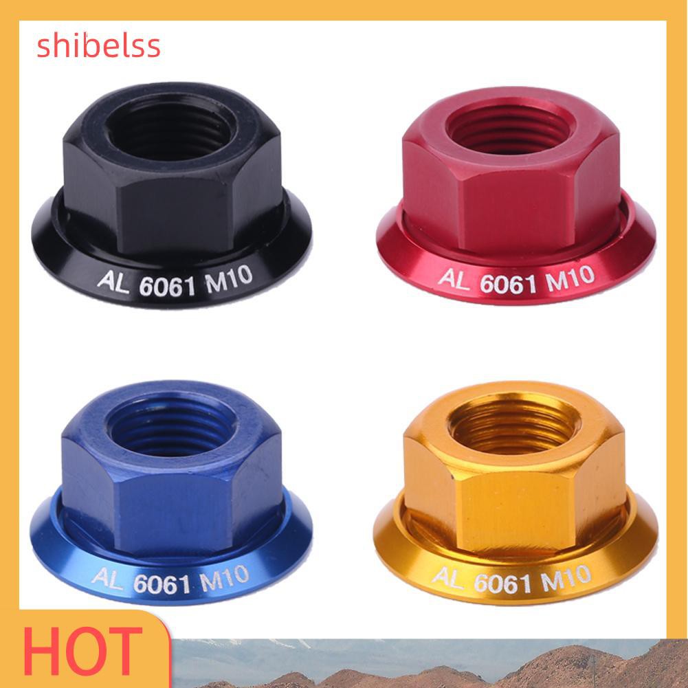 （ʚshibelss）1pc Bicycle Drum Hub Nuts M10 Fixed Gear MTB Road Folding Bike Screw Bolt