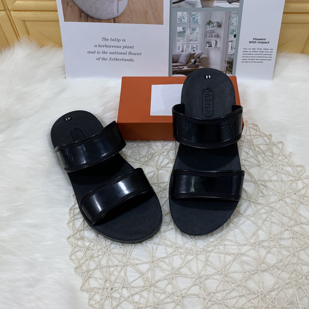 (Có 2 Màu) Dép nam 2 quai ngang - NYY kiểu dáng thời trang