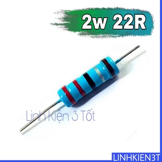 ( Túi 10 con ) Điện Trở 2W 1% 22R 22 ohm chân đồng