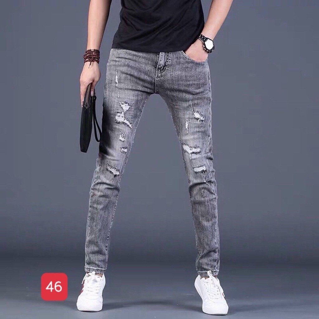 TOP 2 QUẦN JEAN NAM VẢI ĐẸP RÁCH XƯỚC MẠNH MẼ PHONG CÁCH BỤI