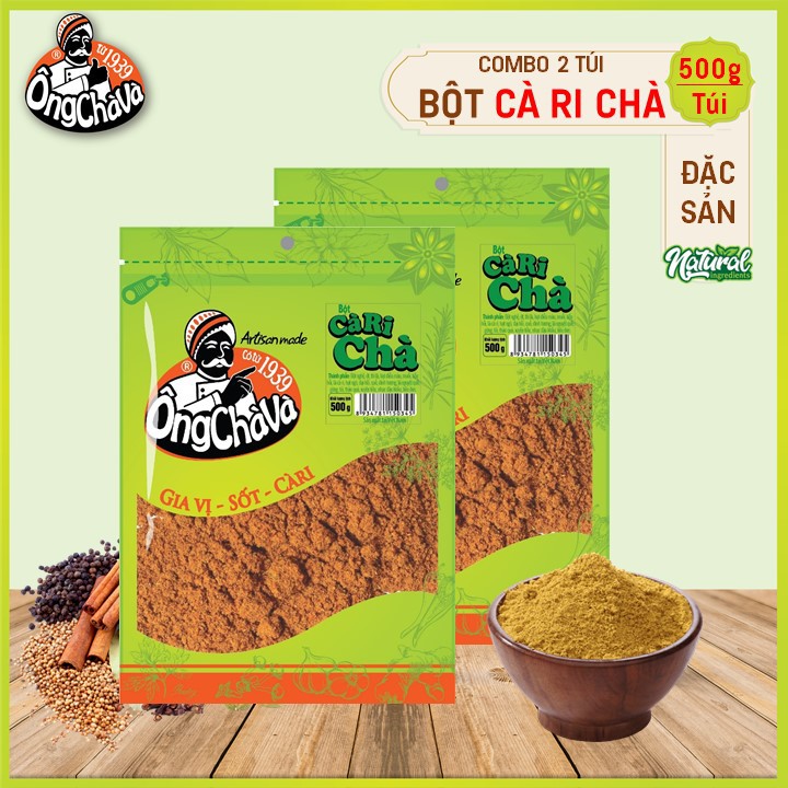 Combo 2 Túi Bột cà ri Ông Chà Và 500gr (Curry powder) - (Bột Cari)