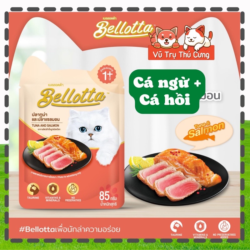 Pate cá ngừ Bellotta Thái Lan cho Mèo gói 85g