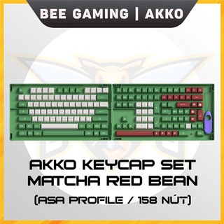 Keycap AKKO Matcha Red Bean (PBT DoubleShot, ASA profile, 158 nút)