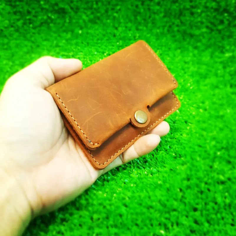 Ví Đựng Thẻ ATM, Thẻ Xe điện tử, Name Card, Nút Búp - đồ da thủ công Handmade