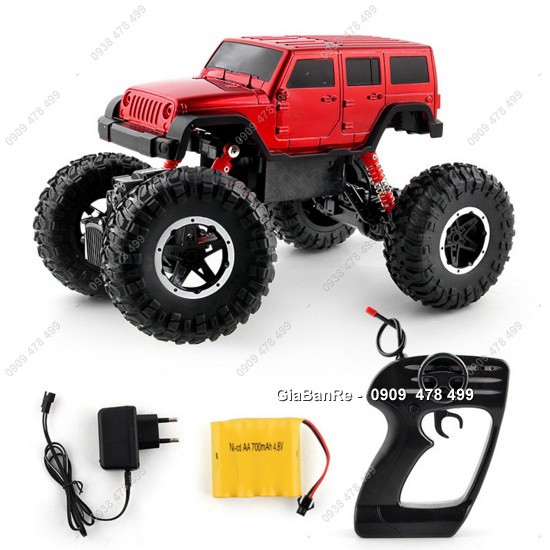 XE ĐIỀU KHIỂN TỪ XA PIN SẠC BÁNH GAI OFFROAD SIZE LÓN JEEP - ĐỎ - 9473.1